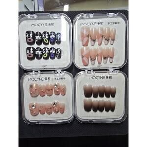 MOCYNE Press On Nails Bundle 4 Mixed Styles Short/Medium New Sealed Lot